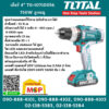Total โททอล สว่านไร้สาย 20V TDLI2003 ปรับ ซ้าย ขวา แบต2A 2ก้อน+แท่นชาร์จ1+อุปกรณ์ในกล่อง สว่านไร้สาย ชุดสว่านไร้สาย