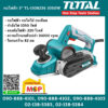 Total โททอล กบไฟฟ้า 3" TL-1108236 1050W กบไสไม้ไฟฟ้า รุ่นงานหนัก ความเร็วรอบตัวเปล่า 16000 rpm ใบกบกว้าง