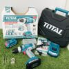 Total โททอล สว่านกระแทกไร้สาย 20V TIDLI2003 ปรับซ้าย ขวา แบต2A 2ก้อน+แท่นชาร์จ1 ชุดสว่านไร้สาย สว่านไร้สาย - Image 3
