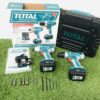 Combo set Total โททอล สว่านกระแทก+สว่านไขควงไร้สาย 18V TCKLI18021 แบต2ก้อน+แท่นชาร์จ1 สว่านไร้สาย สว่าน เครื่องมือช่าง - Image 2